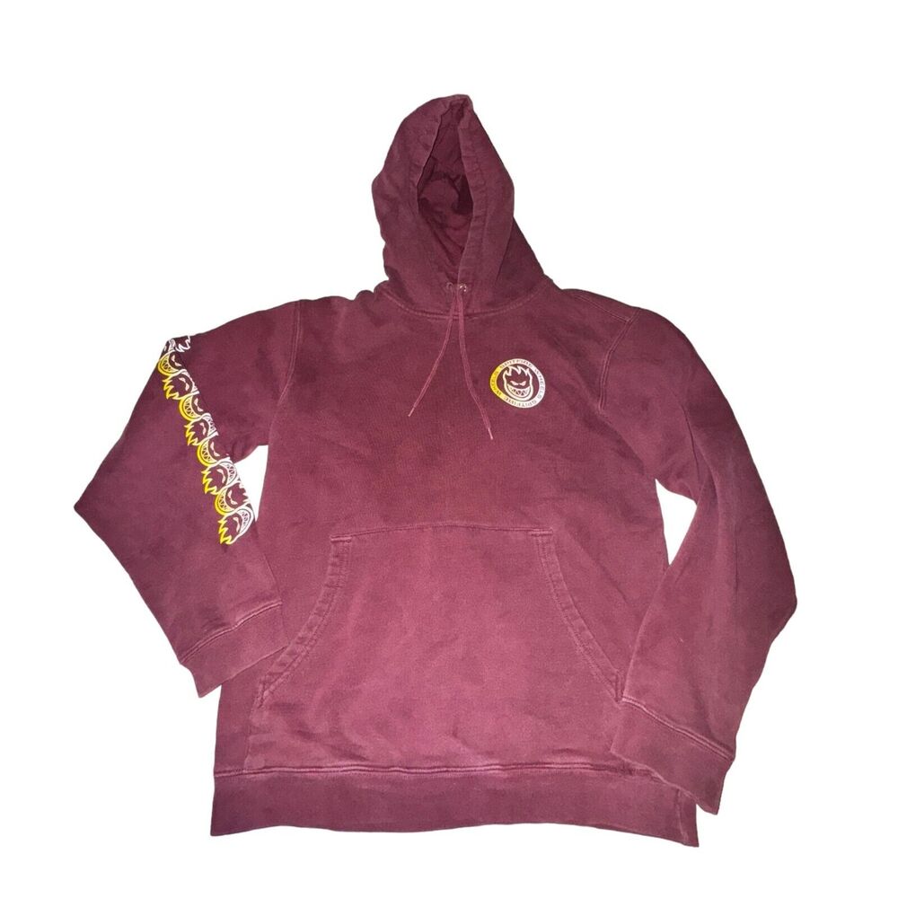 Vtg Spitfire Hoodie Men's Size S Red Pocket Graphic Print Hooded Sweatshirt